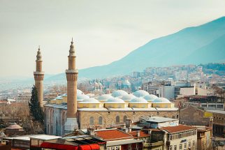 View of the Ulu Cami (the Grand Mosque) in Bursa, Turkey