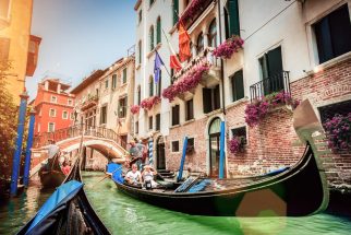 Gondola ride in Venice