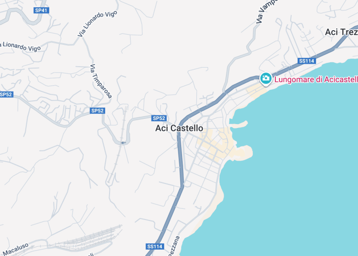 Map of Aci Castello, 