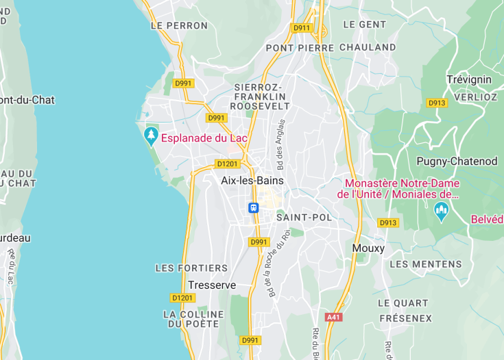 Map of Aix-les-Bains, France