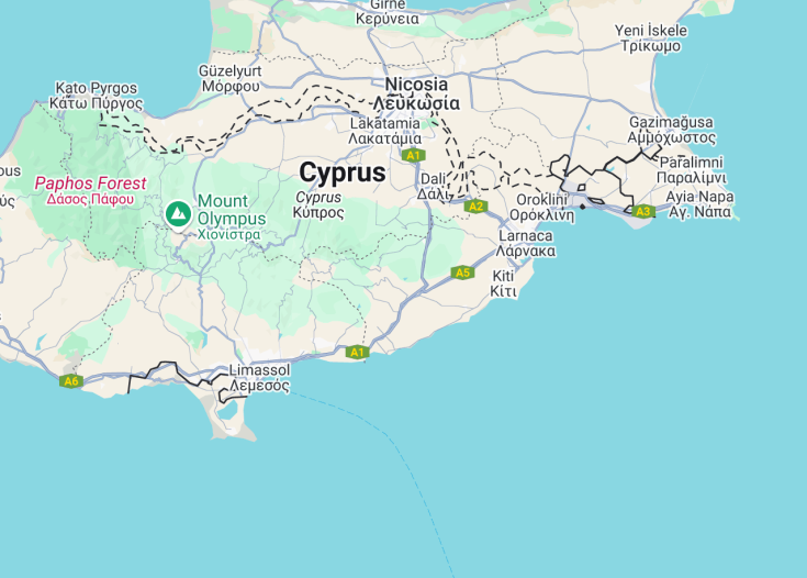 Map of Akrotiri and Dhekelia (UK), 