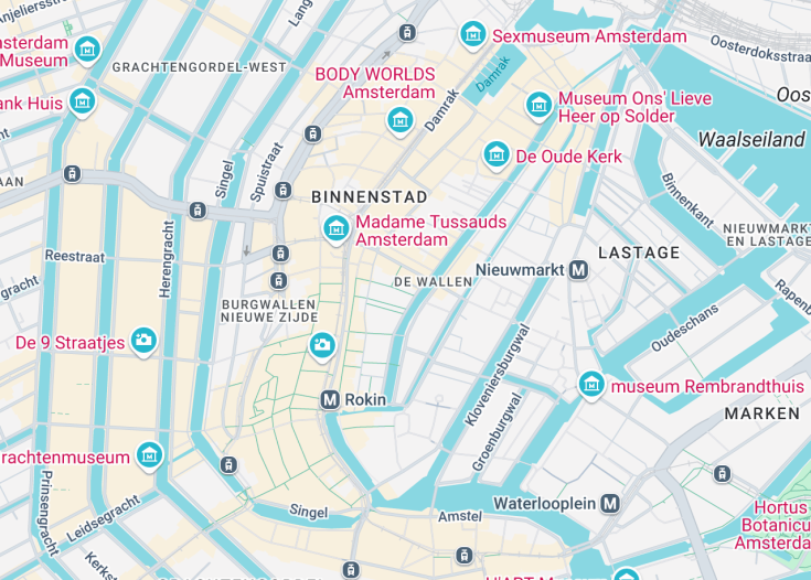 Map of Amsterdam Red Light District, 
