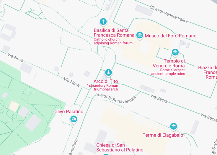 Map of Arco di Tito, Rome