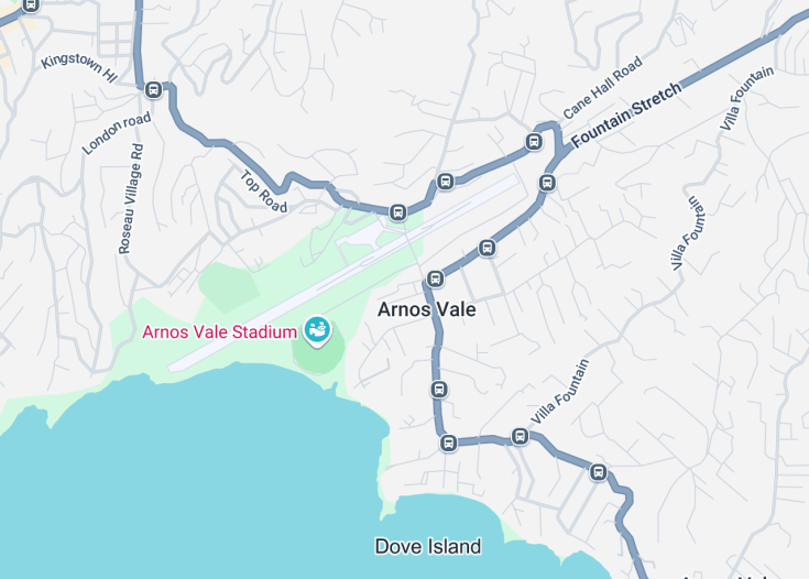 Map of Arnos Vale, Saint Vincent And The Grenadines