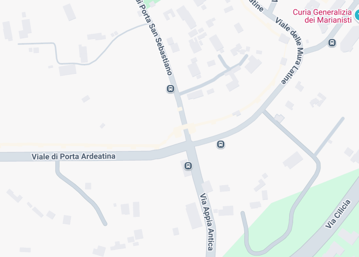 Map of Aurelian walls, Rome