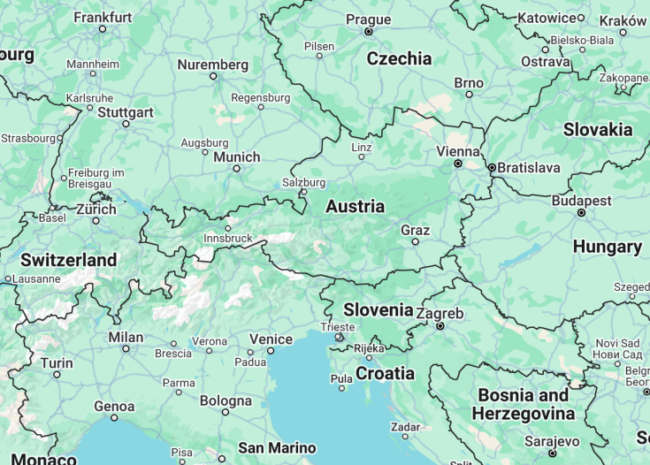 Map of Austria, 