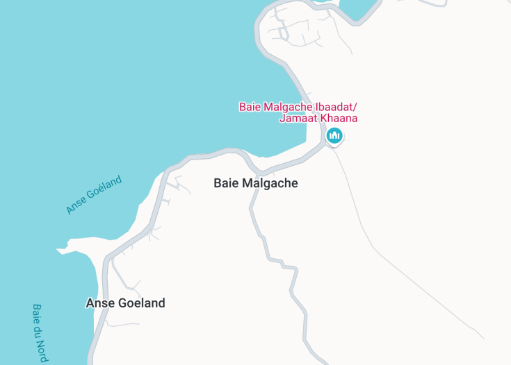 Map of Baie Malgache, Rodrigues (Mauritius)