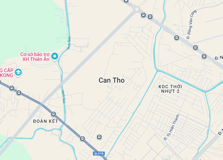 Map of Can Tho, Vietnam
