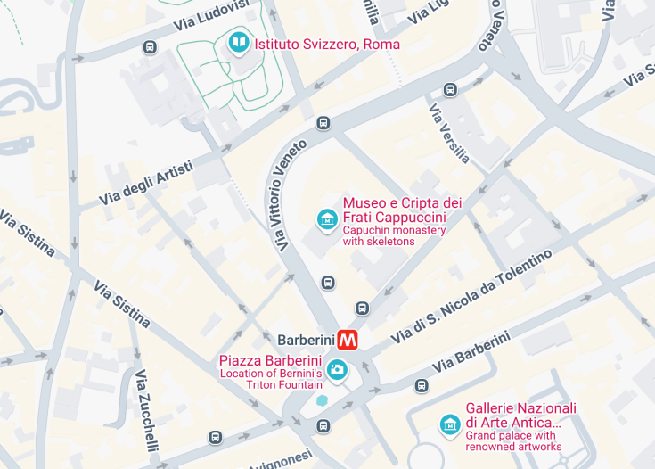 Map of Capuchin crypt, Rome