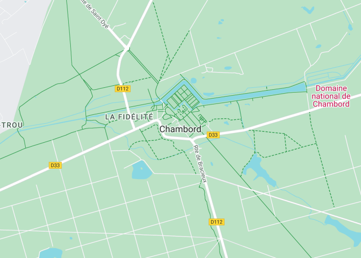 Map of Chambord, France