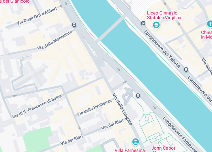 Map of Chiesa di San Giacomo alla Lungara, Rome