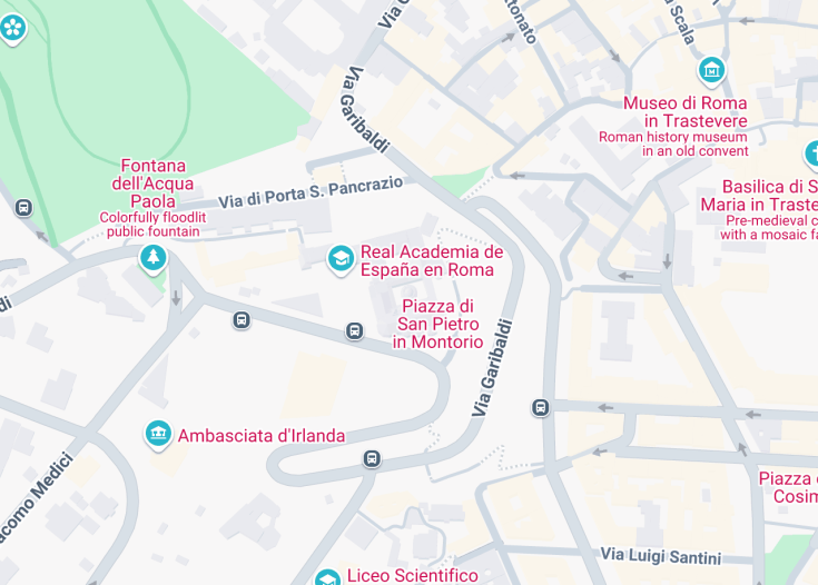 Map of Chiesa di San Pietro in Montorio, Rome
