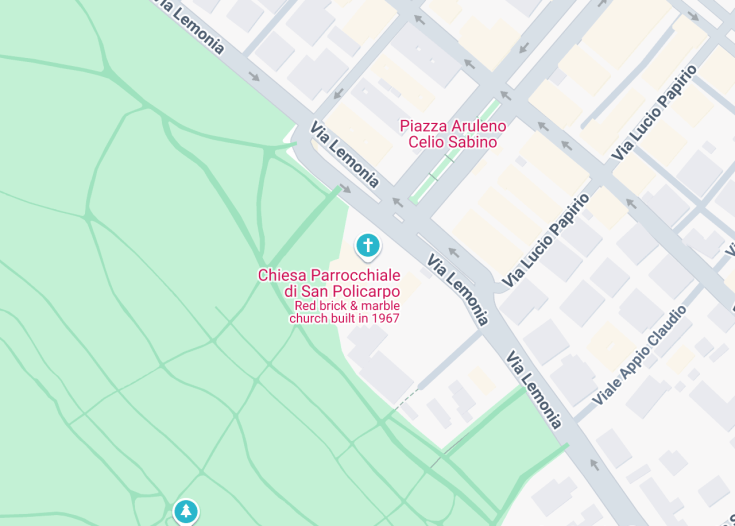 Map of Chiesa di San Policarpo, Rome