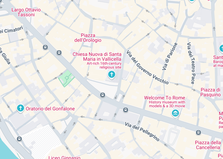 Map of Chiesa di Santa Maria in Vallicella (Chiesa Nuova), Rome