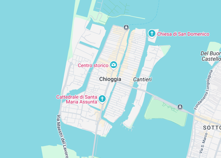 Map of Chioggia, Italy