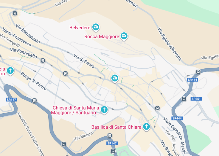 Map of Church of Santa Maria sopra Minerva in Assisi, Assisi