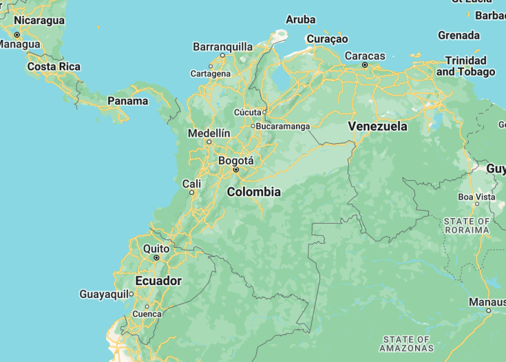 Map of Colombia, 