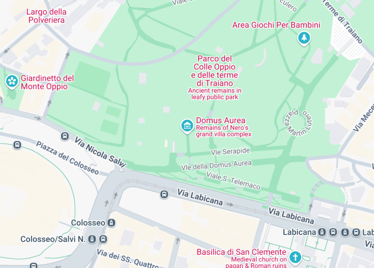 Map of Domus Aurea, Rome