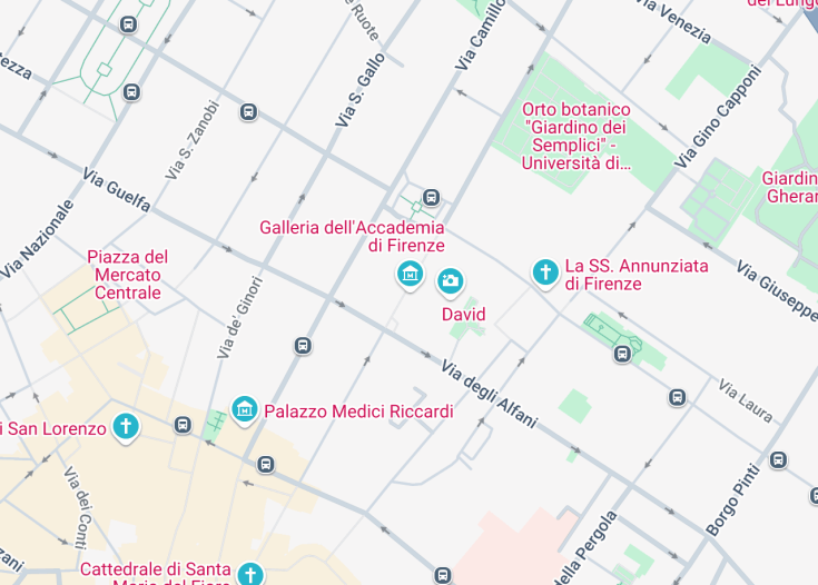 Map of Galleria dell'Accademia, Florence