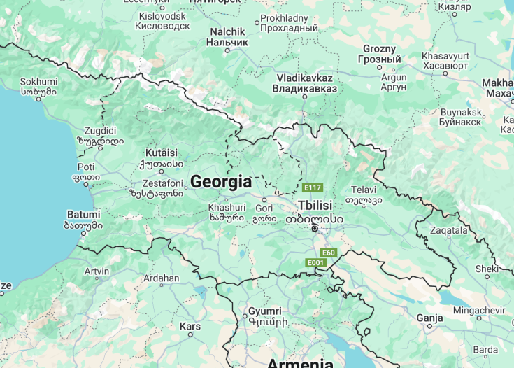 Map of Georgia, 