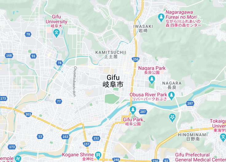 Map of Gifu, Japan