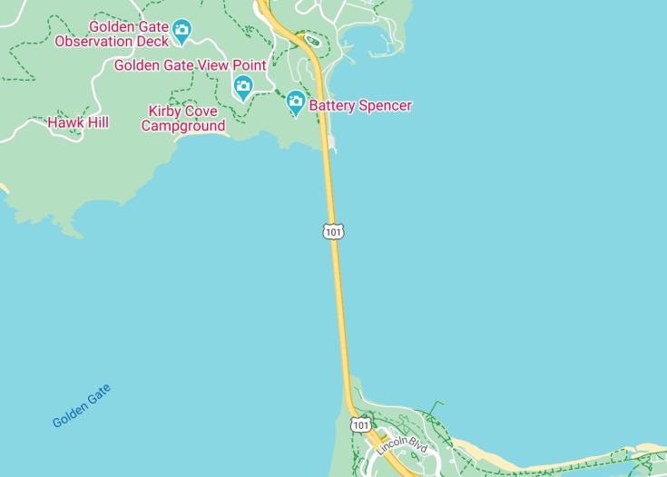 Map of Golden Gate, San Francisco