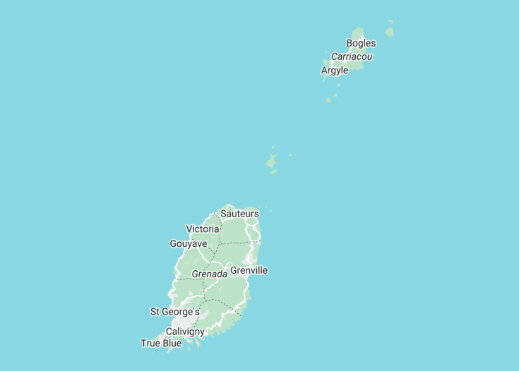 Map of Grenada, 