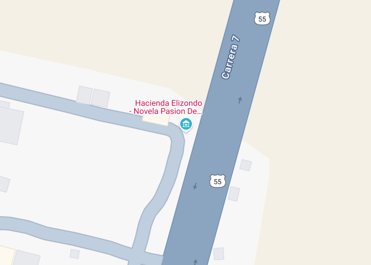 Map of Hacienda Elizondo – Novela Pasion De Gavilanes, Colombia