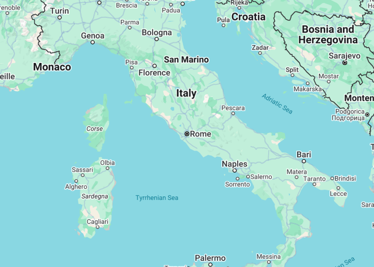 Map of Italy, 