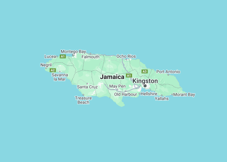 Map of Jamaica, 