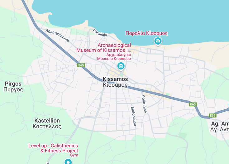 Map of Kissamos, Greece