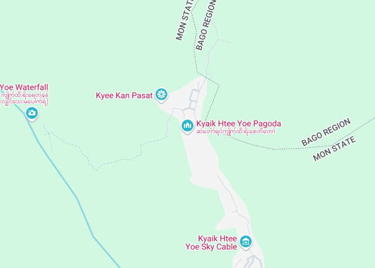 Map of Kyaiktiyo Pagoda, Kin Pun Sakhan