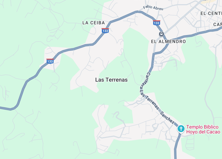 Map of Las Terrenas, Dominican Republic