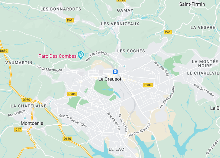 Map of Le Creusot, France