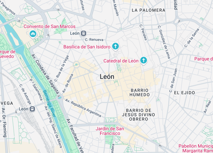 Map of León, Spain
