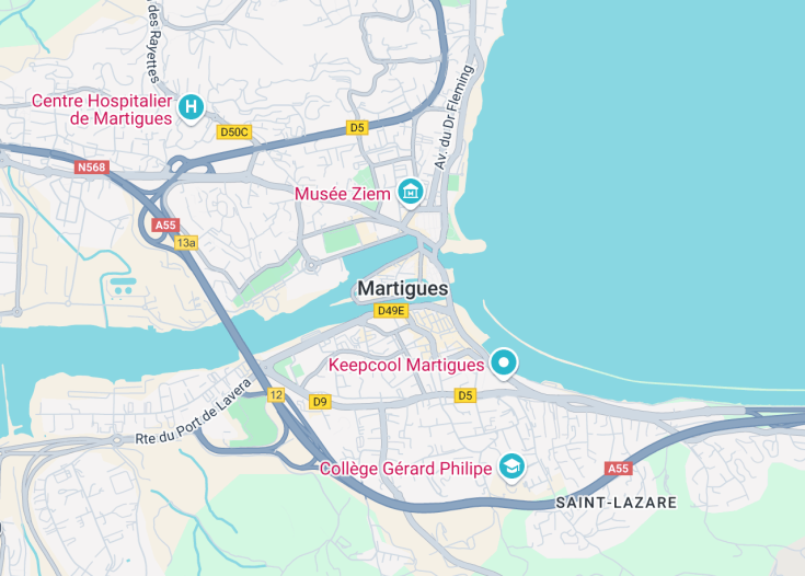 Map of Martigues, France