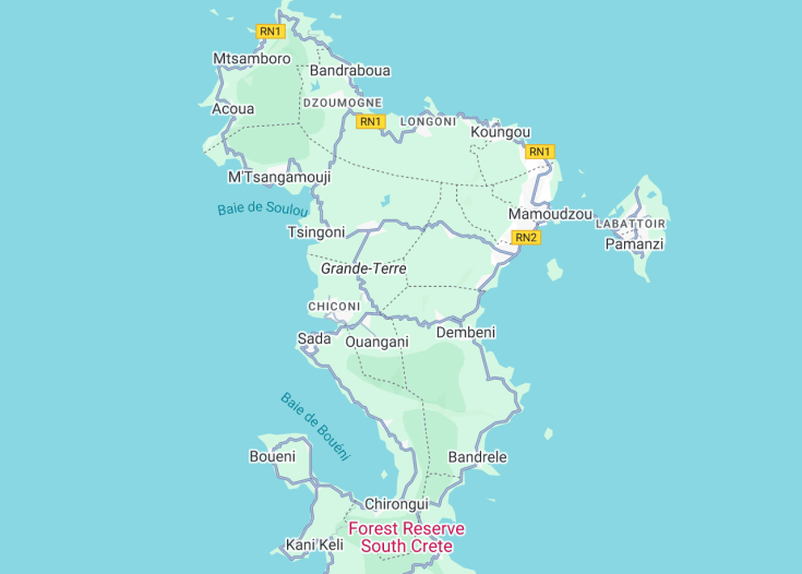 Map of Mayotte (France), 