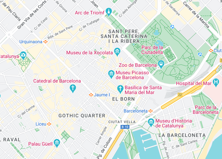 Map of Museu Picasso, Barcelona