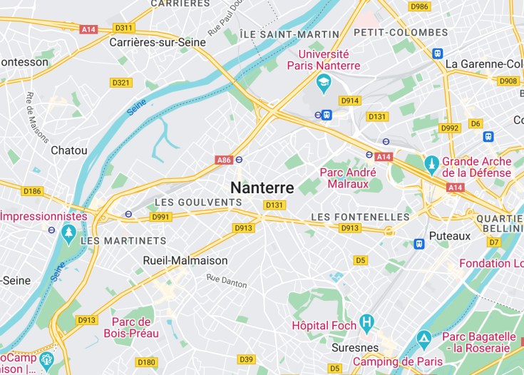 Map of Nanterre, France