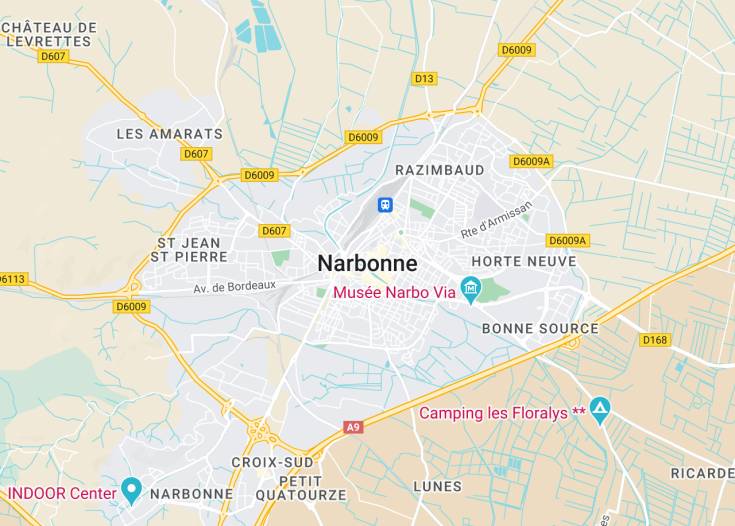 Map of Narbonne, France