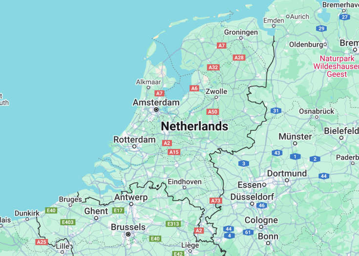 Map of Netherlands, 