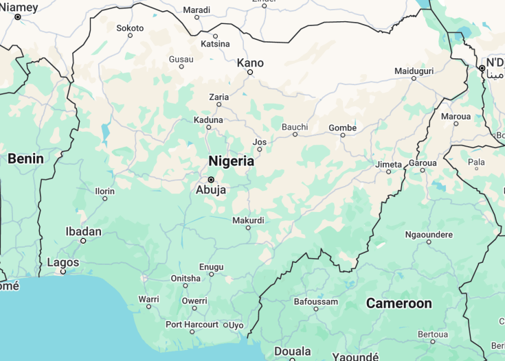 Map of Nigeria, 