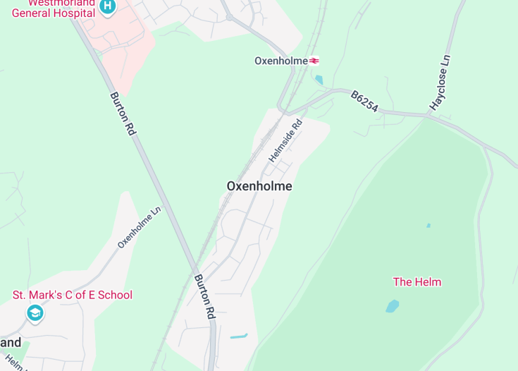 Map of Oxenholme, England (United Kingdom)