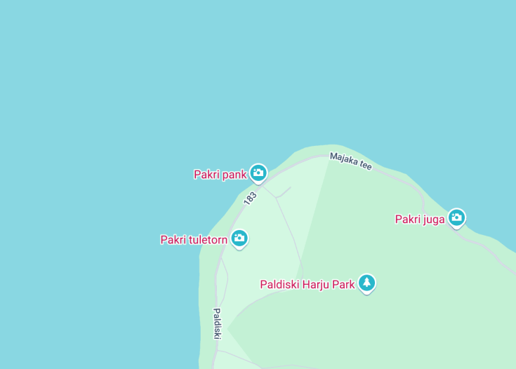 Map of Pakri Cliff, Paldiski