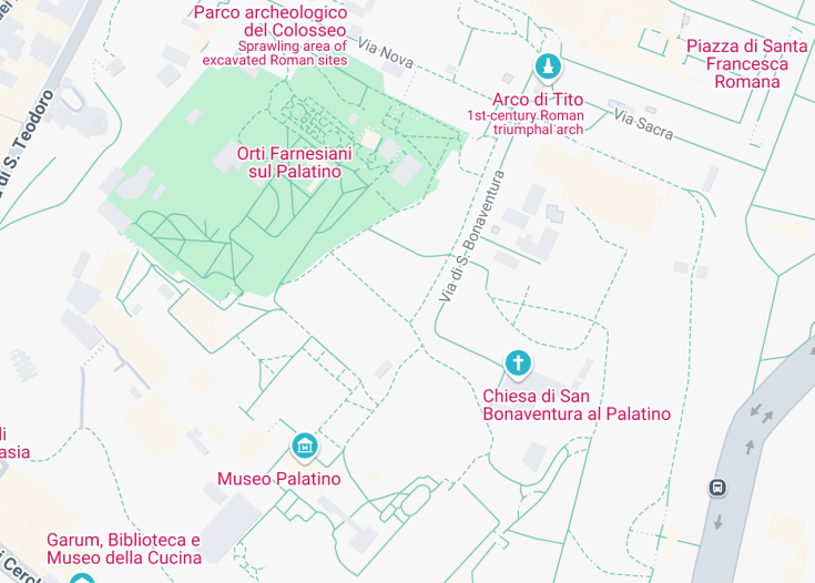Map of Palatine hill, Rome
