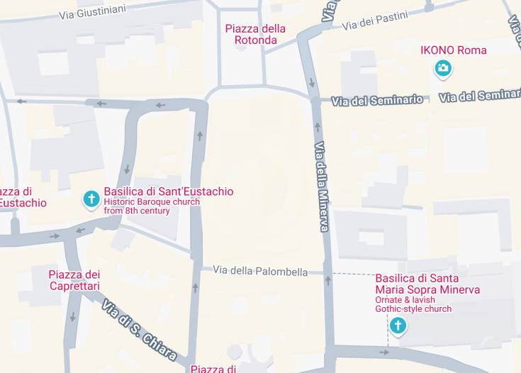 Map of Pantheon, Rome