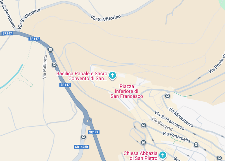Map of Papal Basilica and Sacred Convent of Saint Francis in Assisi, Assisi
