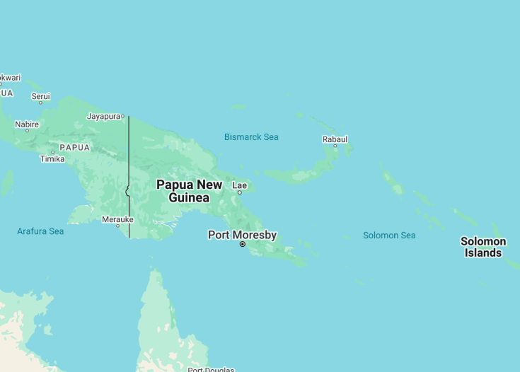 Map of Papua New Guinea, 