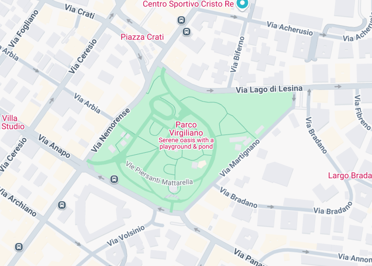 Map of Parco Nemorense o Virgiliano, Rome