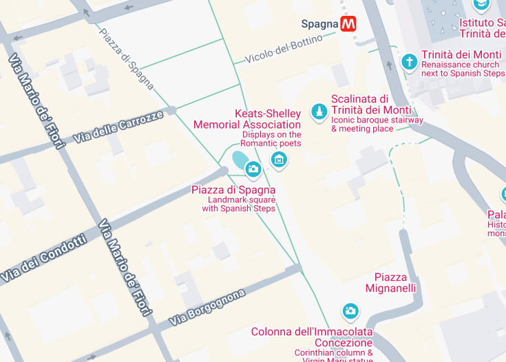 Map of Piazza di Spagna, Rome